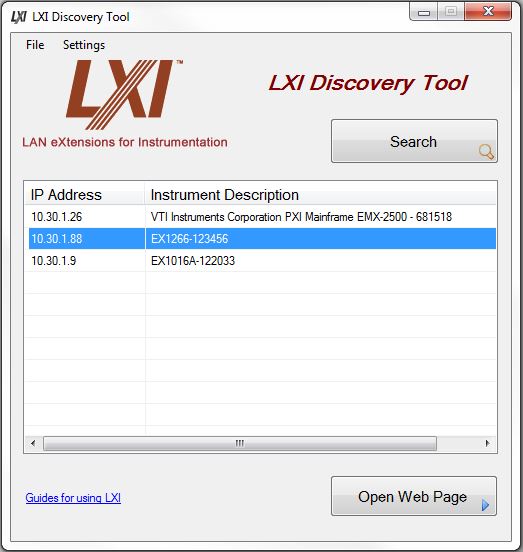 LXI Discovery Tool